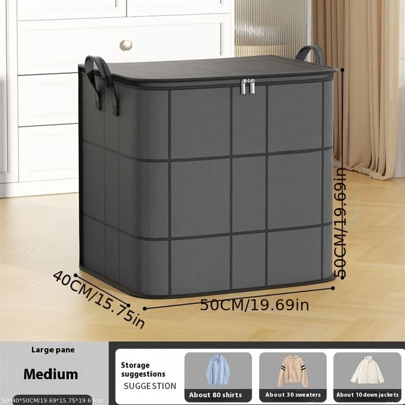 Large Capacity Clothes Storage Bag Stackable Storage Box Quilt Storage Bag Under Bed Storage Container Blanket Storage Clothes Organizer Bedroom, Organizer, Organizer, Home Storage, White T-shirt for Women, Black Pants for Women, Women'S Wi