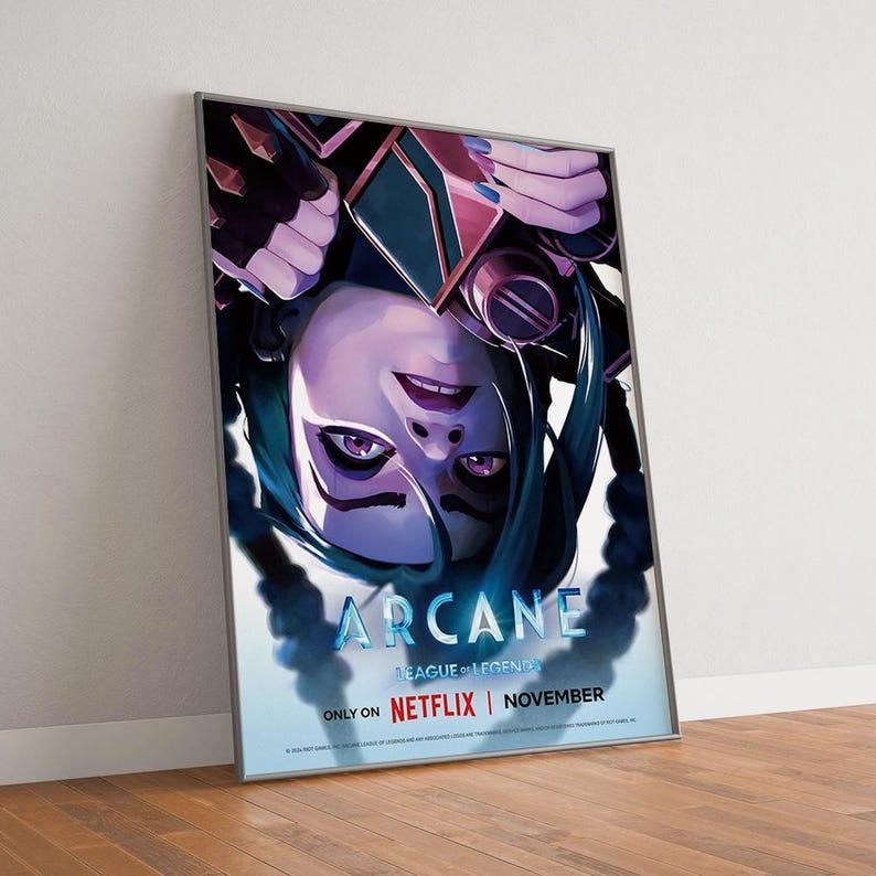 Arcane League Of Legends Season 2 Animated Poster - High Quality Canvas Print for Fan Merchandise Decor - Decoration Ornaments Wall