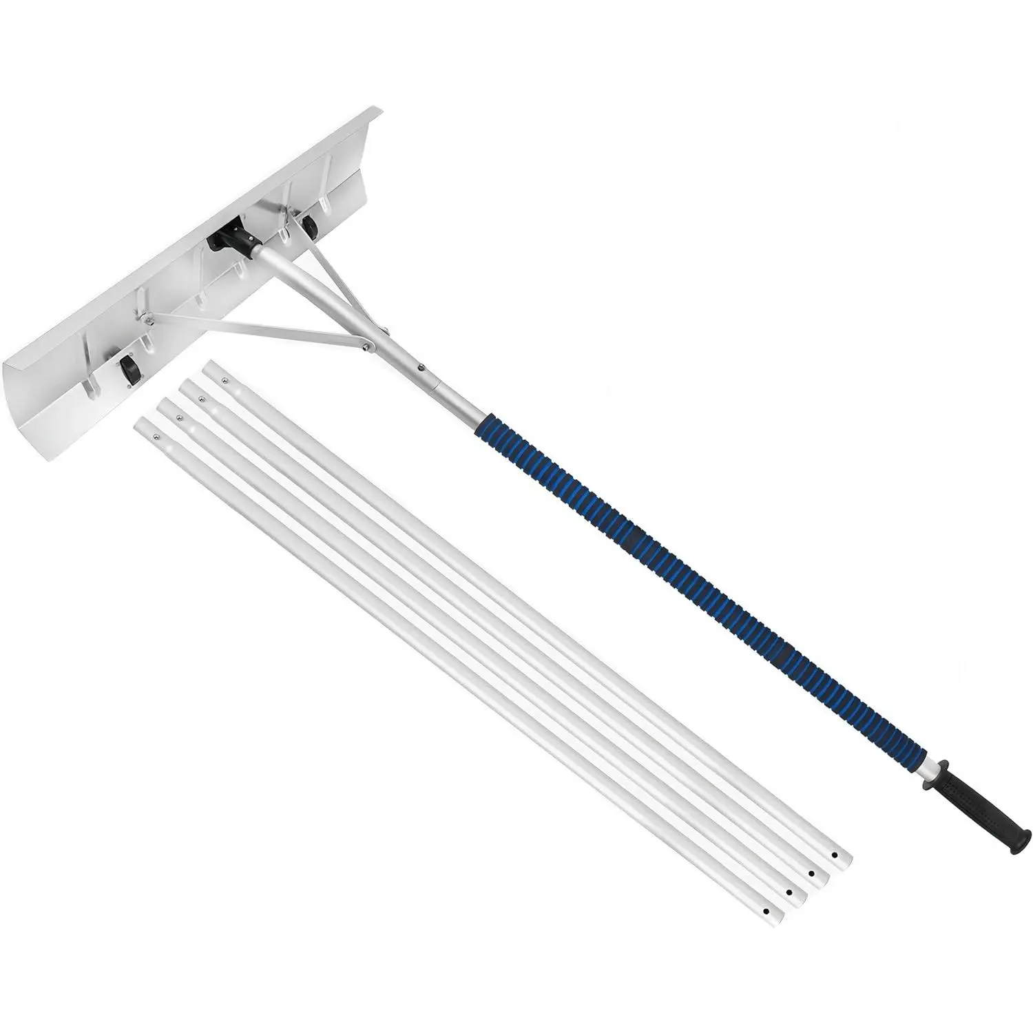 Snow Rake with 26inch Wide Blades and Wheels, 20-Foot Telescopic Roof ...