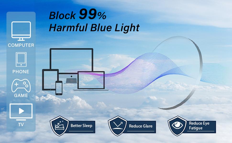 Progressive Multifocal Reading Glasses for Women Men, Anti Glare/Eyestrain Blue Light Blocking Computer Readers