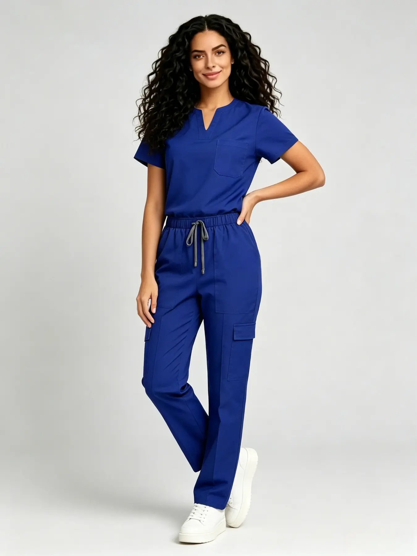 Thin Short Sleeve Straight Pants Unisex Loose Scrub Set Soft Comfort Workwear For Beauty Salon SPA Clinic Daily Working Uniform