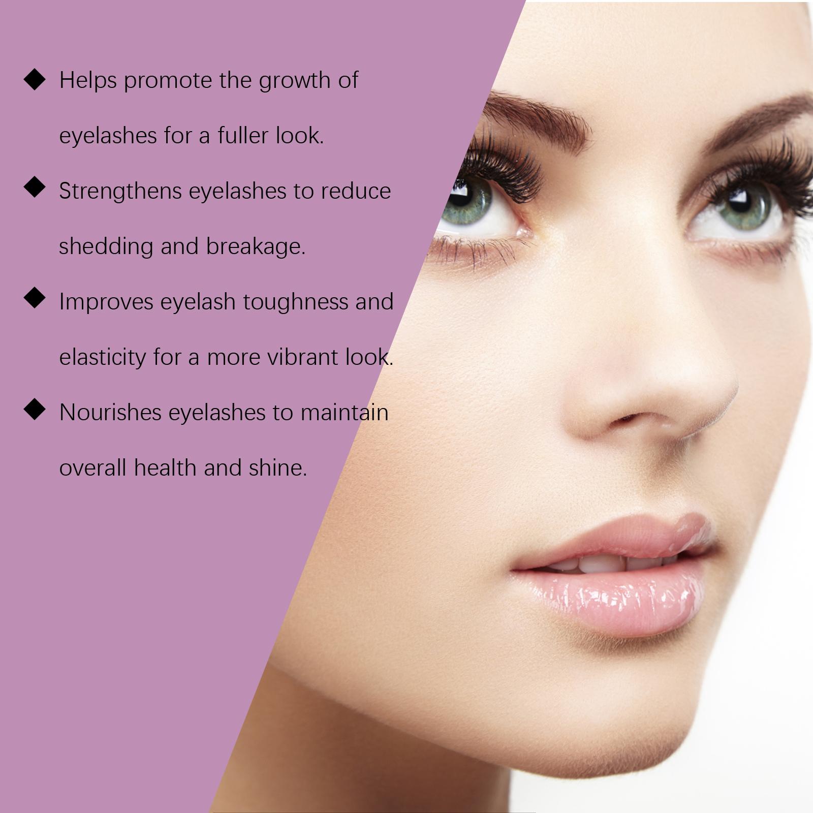 VIARELINE Eyelash Enhancing Serum with Myristoyl Pentapeptide-4, Hyaluronic Acid, Aloe Vera & Vitamin E, Promotes Growth, Strengthens, Improves Elasticity & Nourishes, for Sparse, Fragile Lashes, All Types