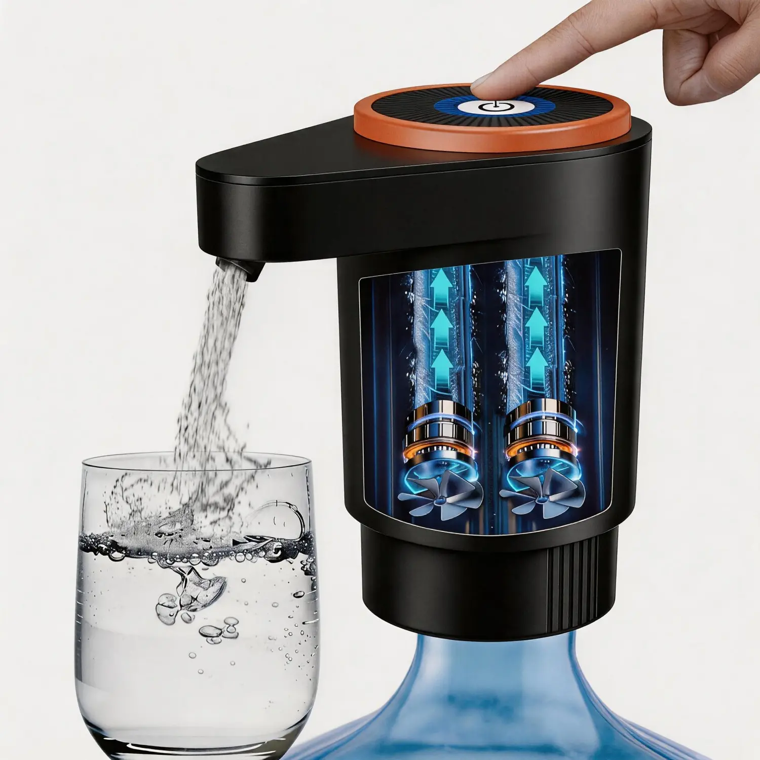 Portable USB Water Pump for 5-Gallon Bottles – Rechargeable Battery Water Jug Dispenser for Home, Kitchen & Office