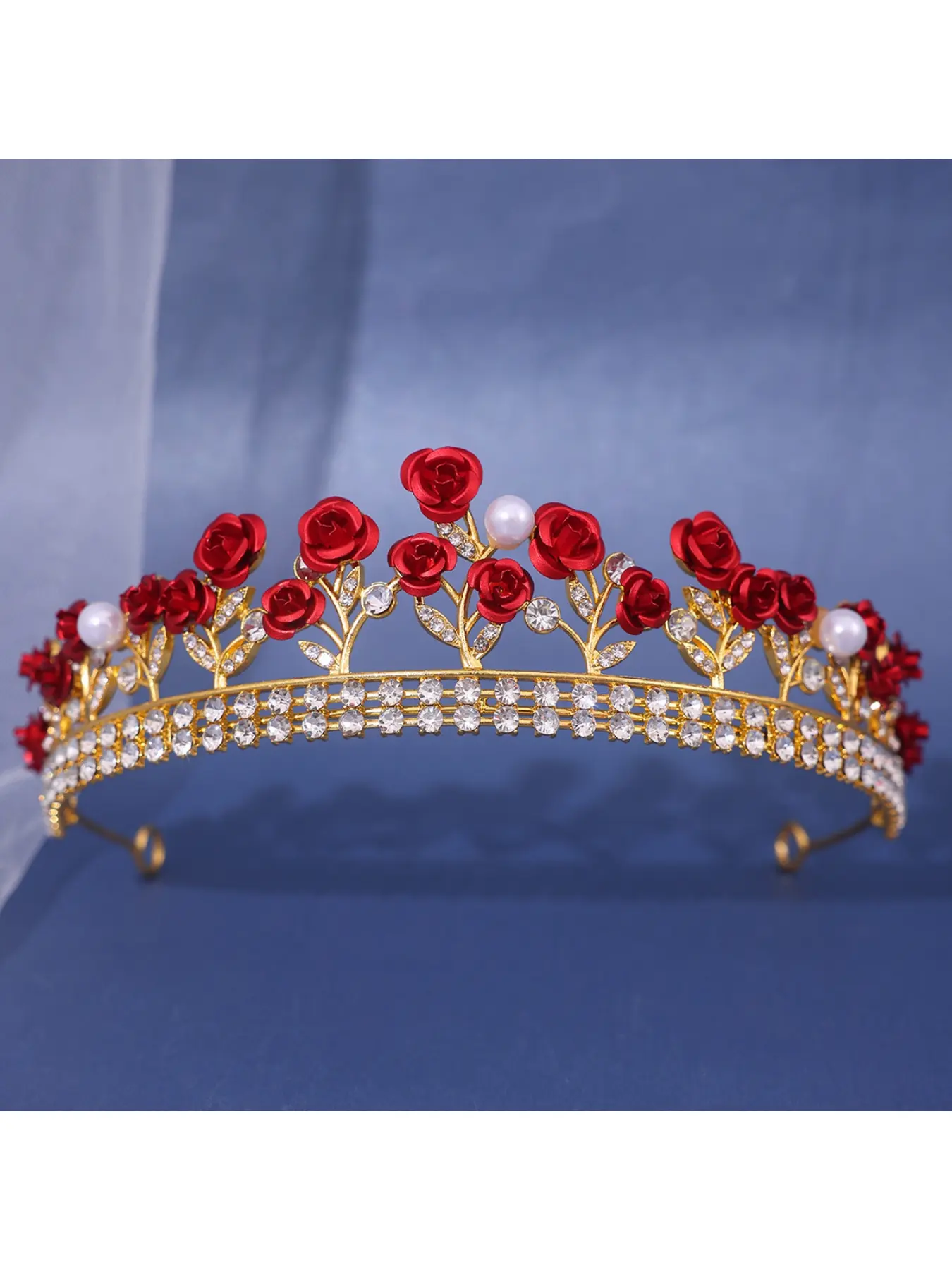 European and American bridal ceramic crown hair accessories Baroque wedding tiara hair ornaments crystal updo hair crown accessories
