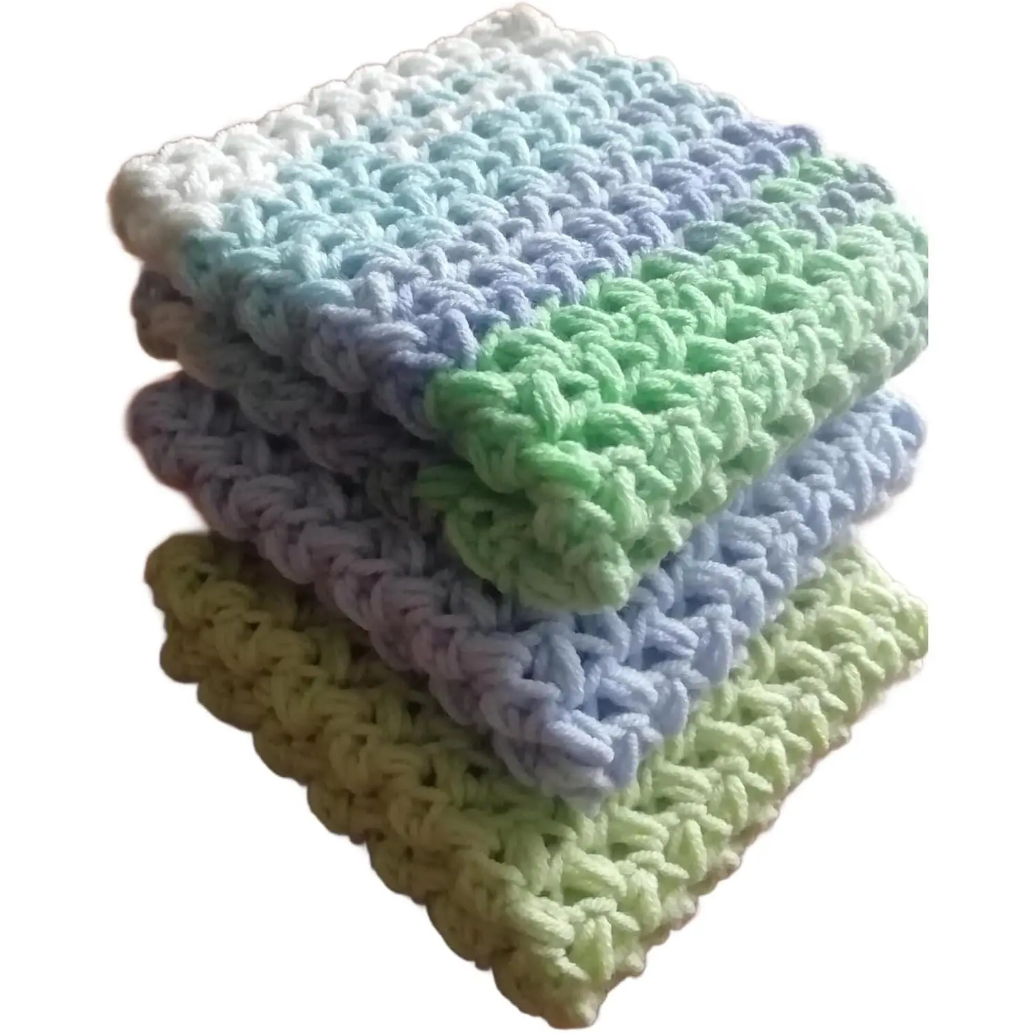 Set 3  Pastel Dish Rags Crochet  Washcloth Knitted Volume Kitchen Dish Cloth Absorbente Widely Use