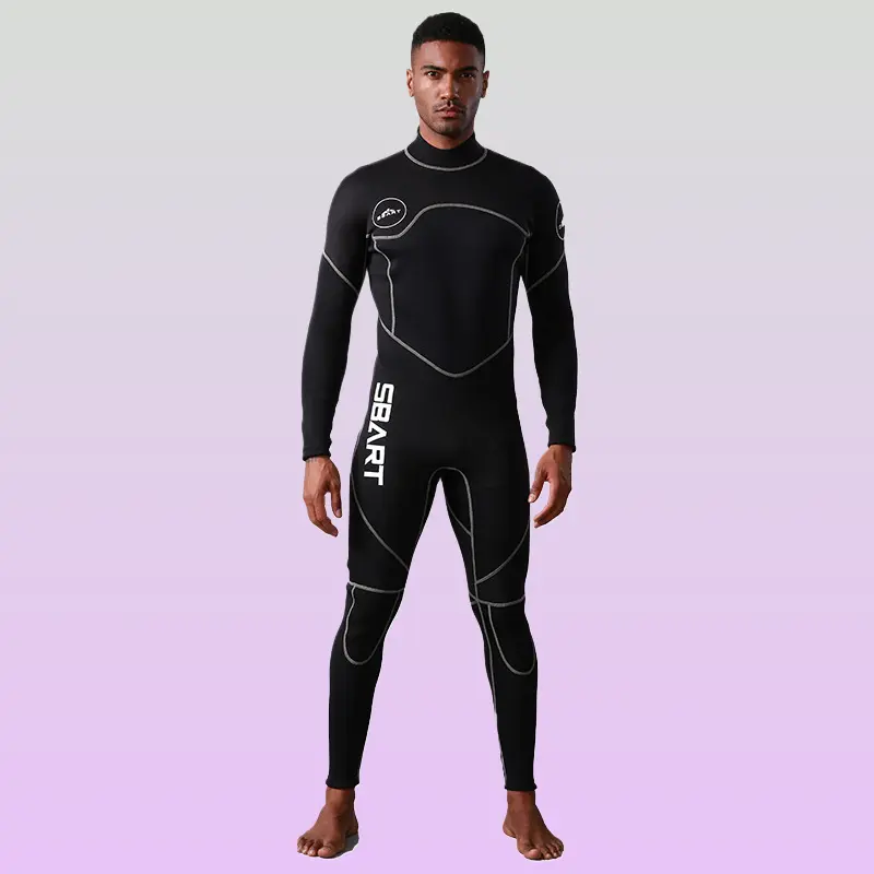 Men 3MM Full One Piece Jellyfish Wetsuit Long Sleeve UV Protection Warm Surfing Diving Thermal Suit