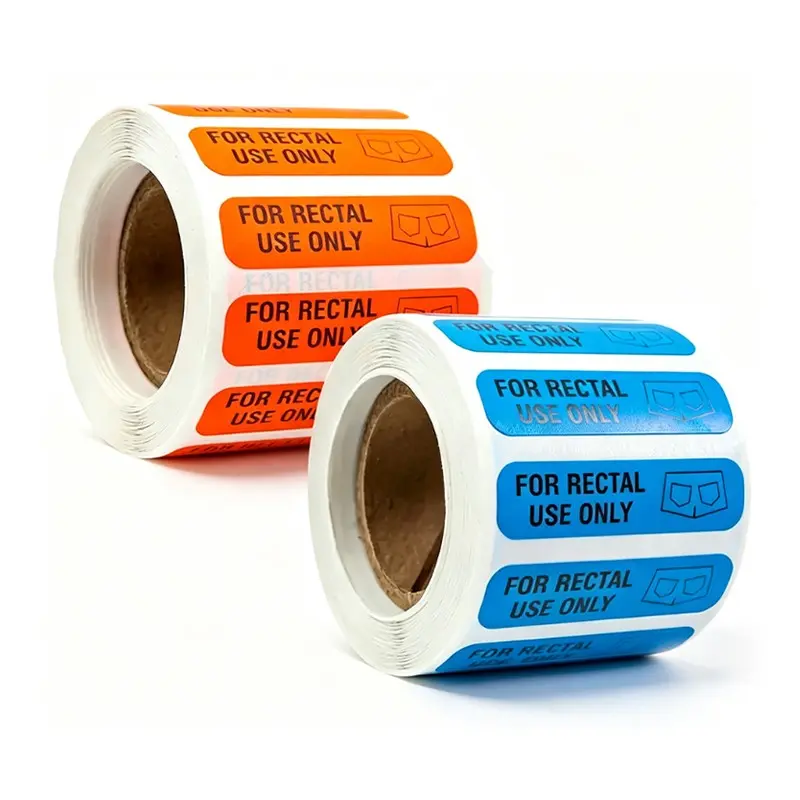 500pcs Waterproof Prank Stickers, 0.39*1.5in Colorful Decorative Labels, Non-Adhesive Tags for Rectal Use, Fun Joke Markers