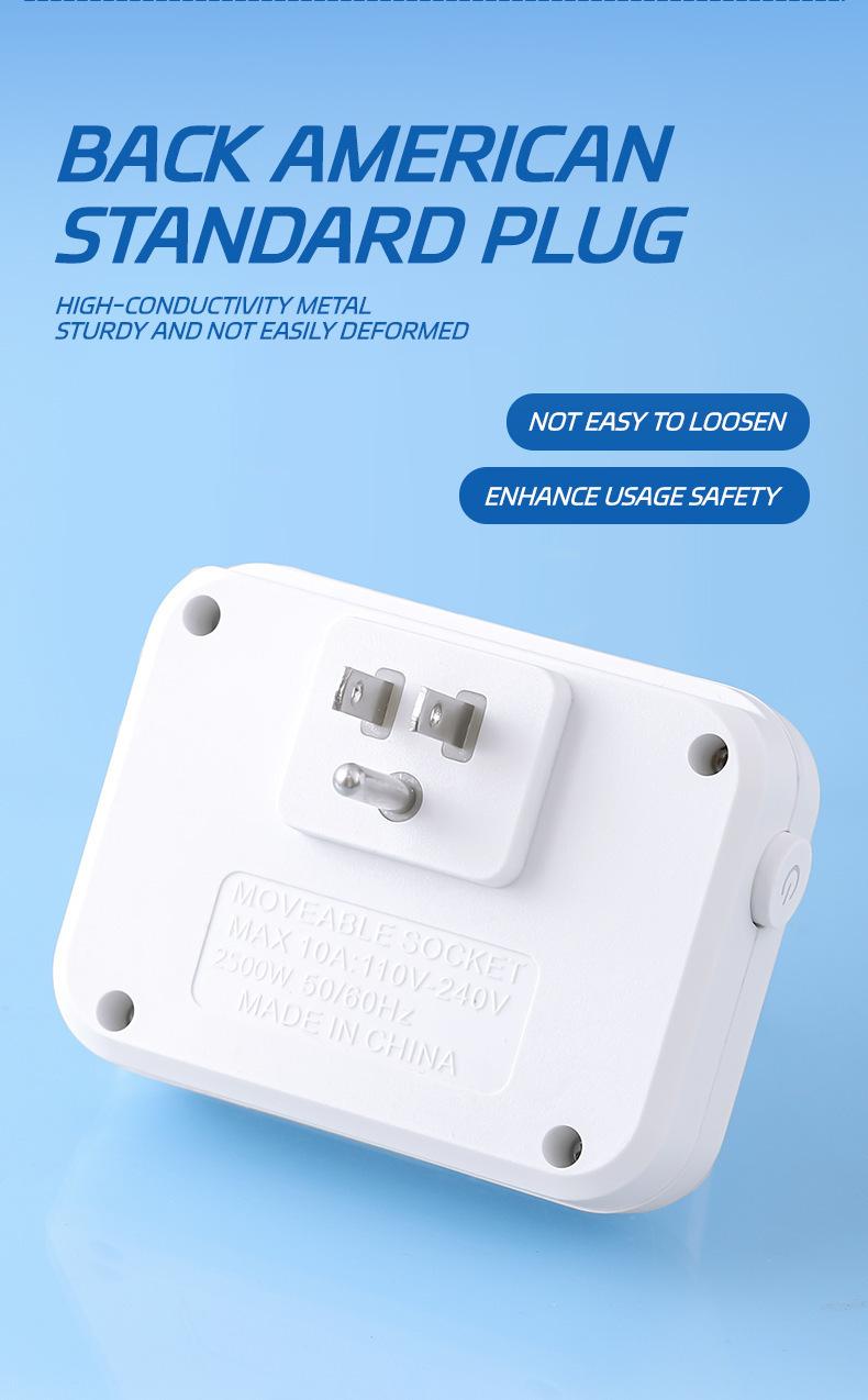 Multiple USB Sockets,USB + Type-c Charging Port,Phone Charger For Home Use,Practical,Wireless Conversion Charging Plug