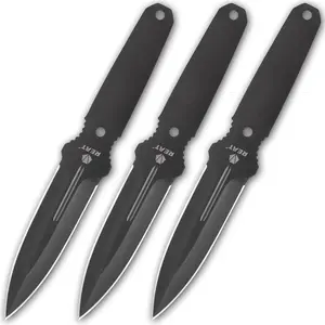 Throwing Knives - 3 Piece, 9.5" Heavy Duty Throwing Knife with 440 Stainless Steel, Includes Sheath for Safe Storage, Ninja Kunai Knife for Competition Training Recreation, Gifts for Men Women