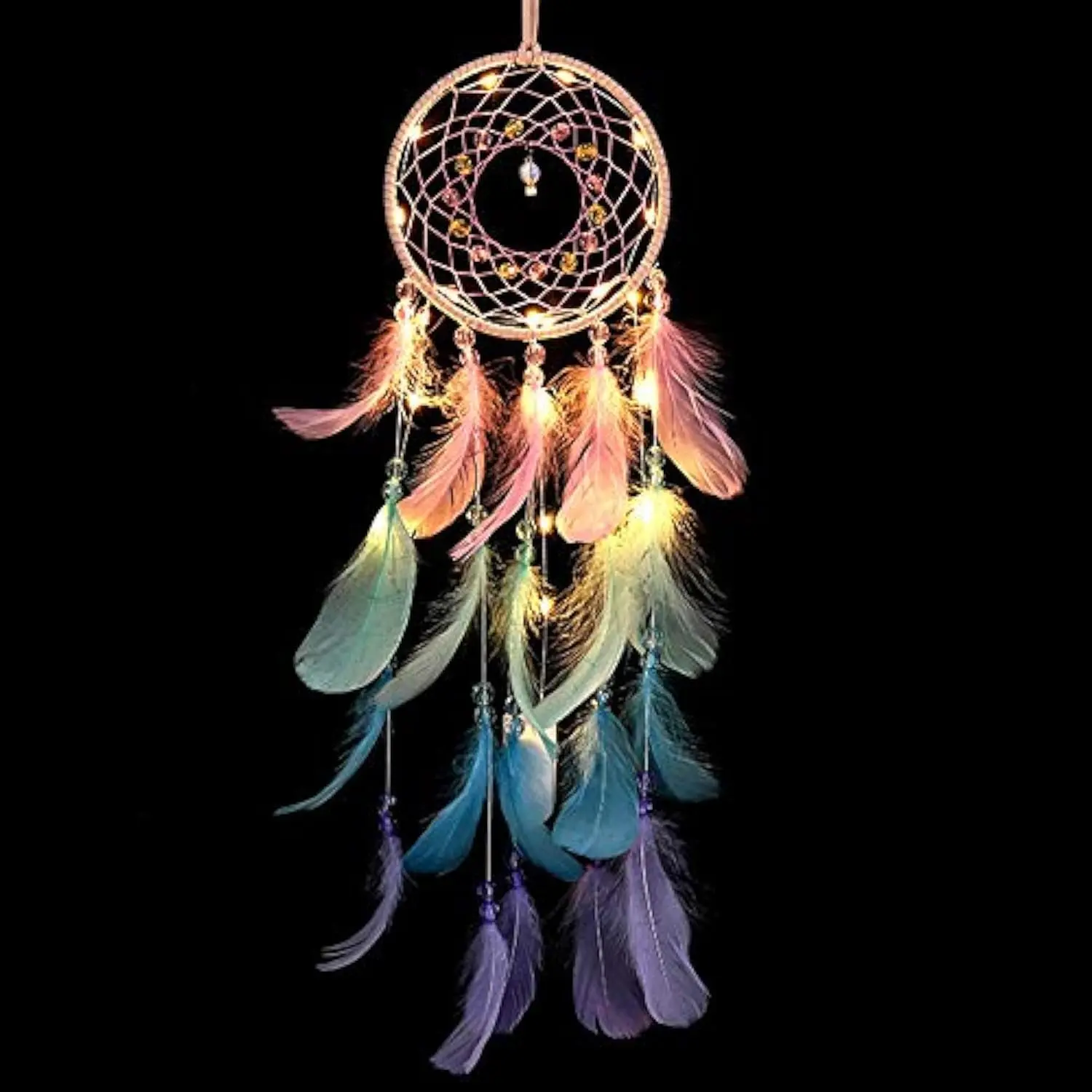 Dream Catcher Wall Decor,  Dream Catcher with LED Light, Colorful  Dream Catchers Wall Decor, Dreamcatchers  for Girls  Women