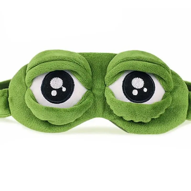 Funny 3D Frog Sleep Mask, Soft Light Blocking Eye Cover, Portable Travel Blindfold, Comfortable Novelty Eye Patch for Sleeping R