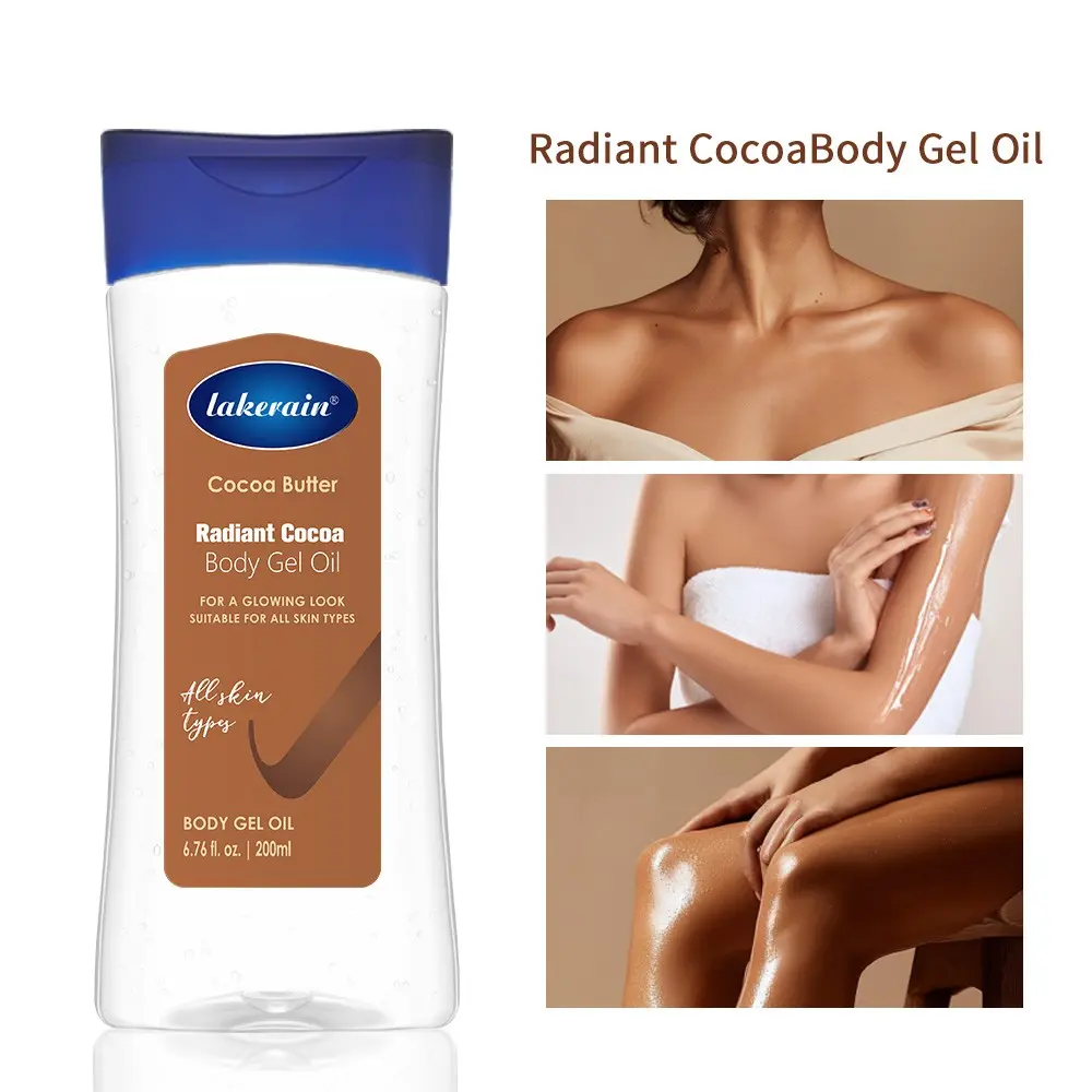 Cocoa Butter Long-Lasting Moisturizing Essential Oil, Body Glow Oil, 4 Styles Available, Nourishes Dry Dull Skin, Use after Bathing, Daily Body Care, Suitable for All Skin Types, 1 Pack