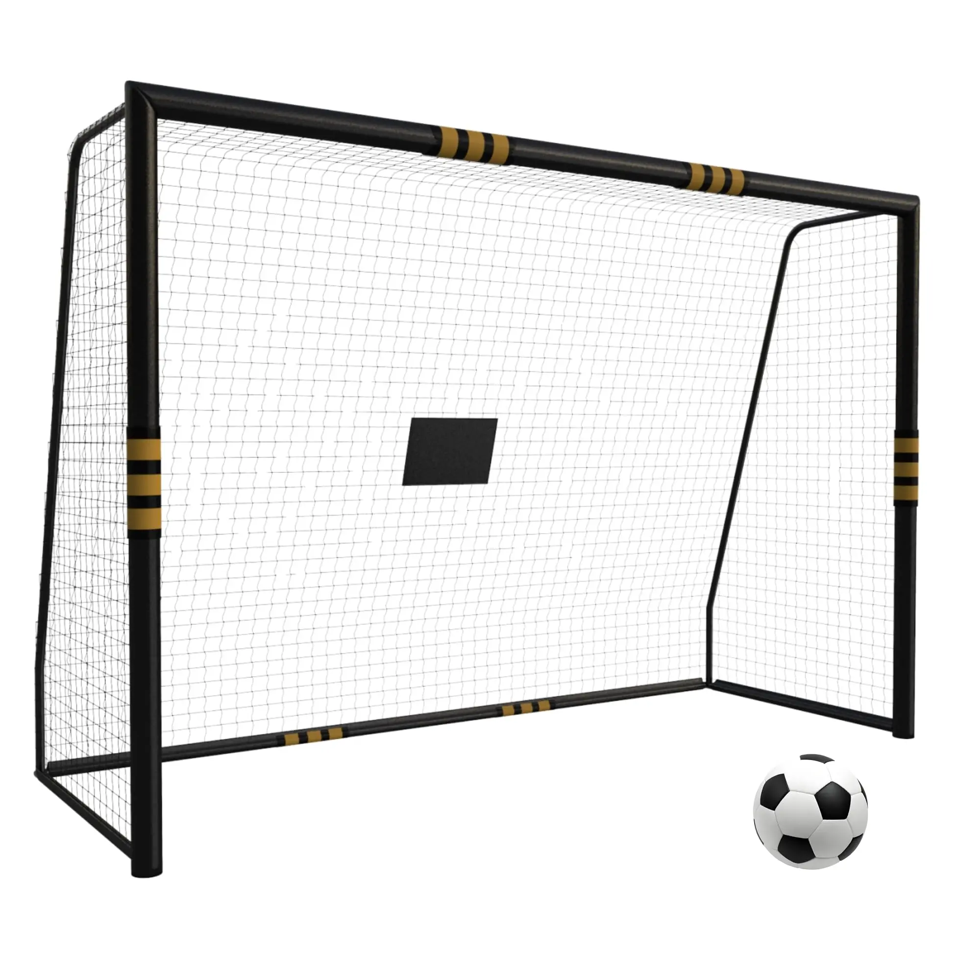 8x5.3 Ft Backyard Soccer Goal, Metal Frame with Padded Posts, Weather-Resistant Net, Easy to Assemble, for Adults and Children