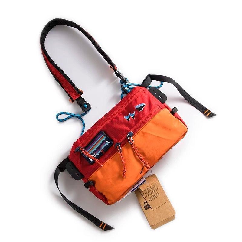 Color-Block Fishing Crossbody Bag Trendy Street Style Shoulder Bag Unisex Outdoor Waterproof Small Bag Multi-Functional Phone Bag