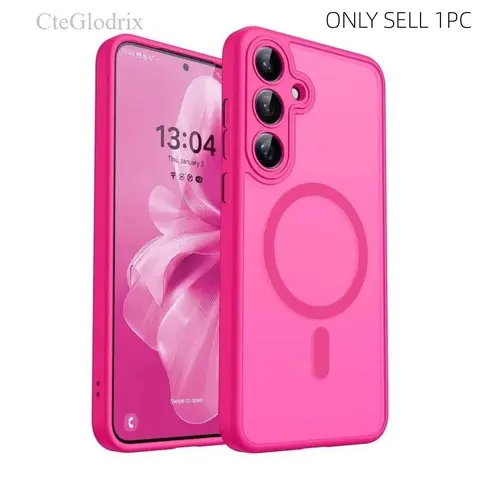 Luxury Matte Translucent Magnetic Wireless Charge Case For Samsung Galaxy A57 A56 A17 A36 A16 A36 A37 5G S26 Ultra S25 S24 Ultra Plus FE S25Plus S24FE S25FE For Magsafe Frosted Semi-Transparent Back Cover