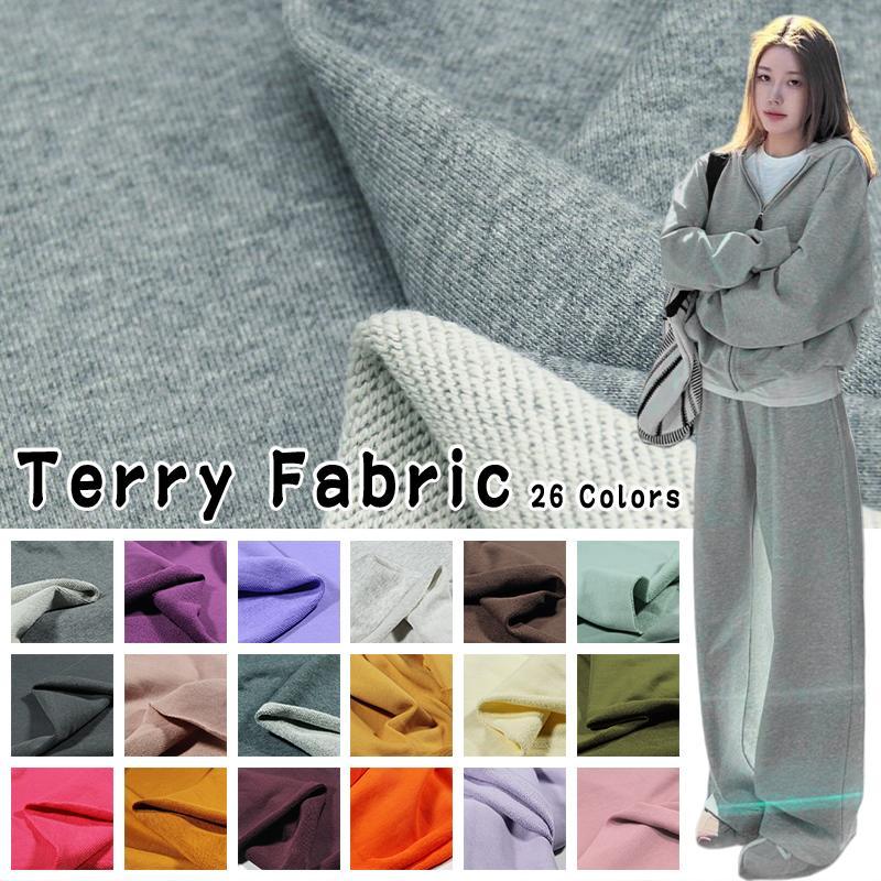 100x160cm Thick Loopback French Terry Fabric Elastic Pure Cotton Knitted Terry Fabric For Sewing Hoodie Sports Pants Sweater