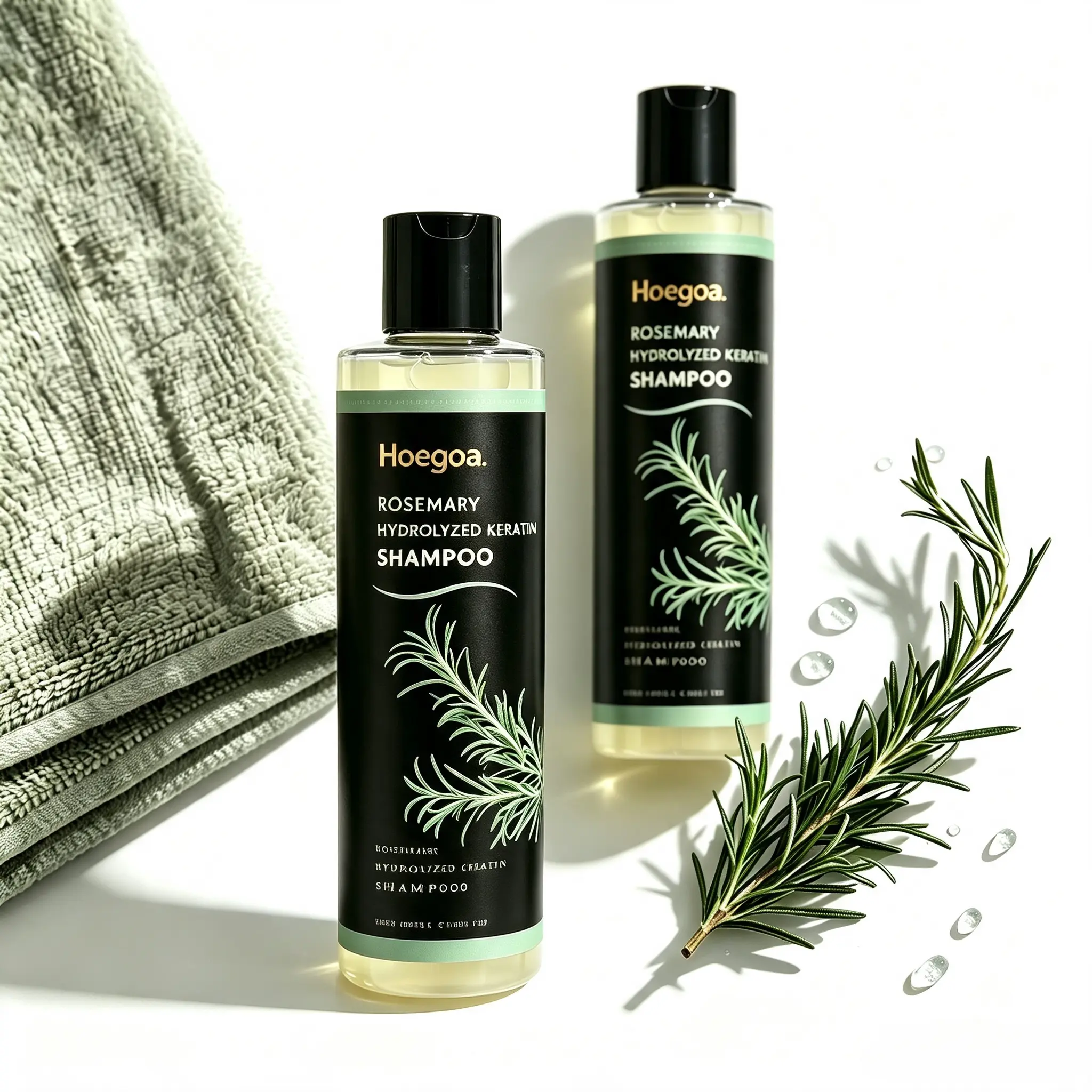 Natural Rosemary Infused Thickening Shampoo, Plant-Powered Oil Control Hydrating Hair Wash, Softens Dry Scalp & Delivers Refreshed Fluffy Texture for Oily Flat Hair