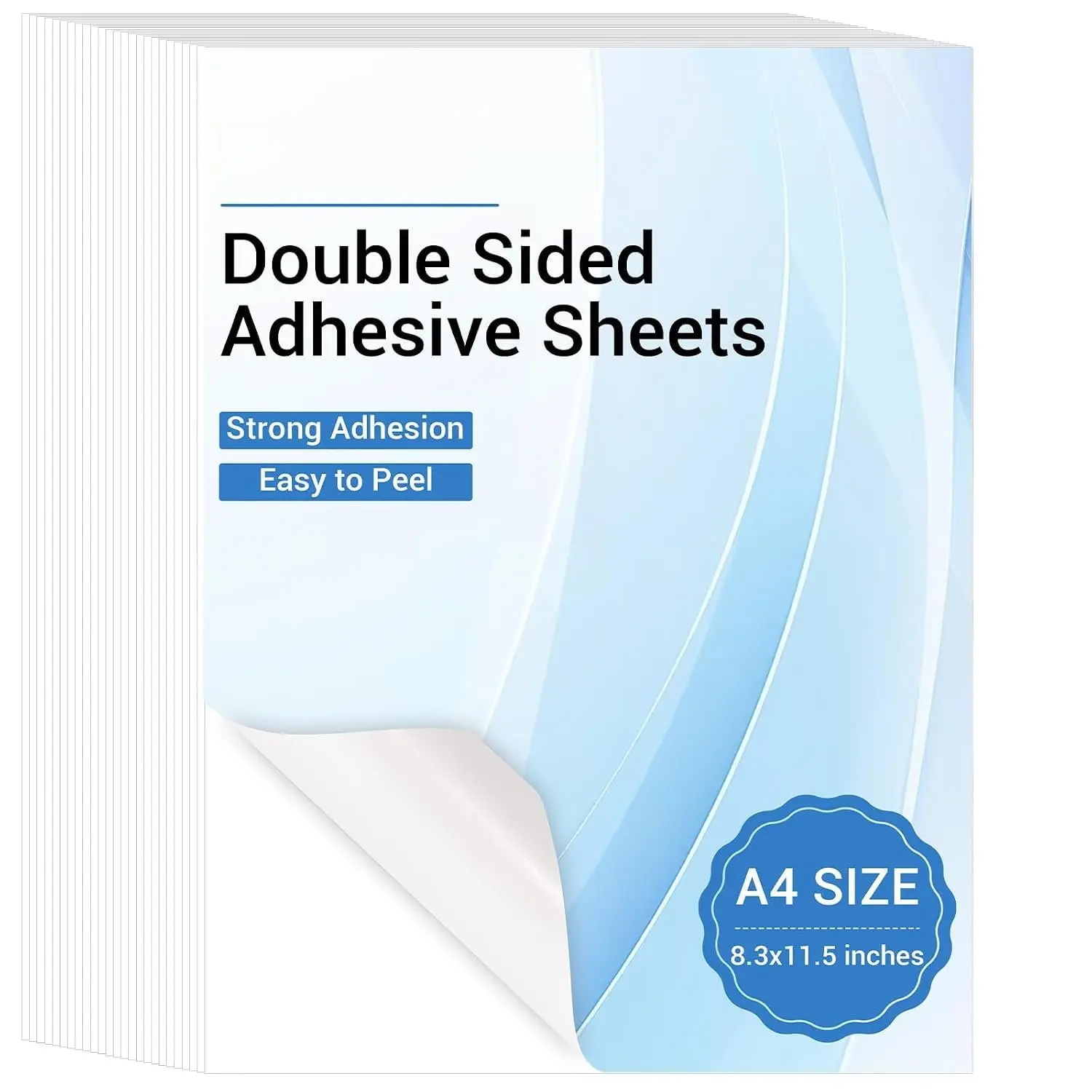 20 Sheets A4 Double Stick Tape Adhesive, 8.3x11.5 Inch | Double Stick Tape for Scrapbooking Card Making Photo Albums Glitter Vinyl Signs Journaling Collage  Wrap  Decor