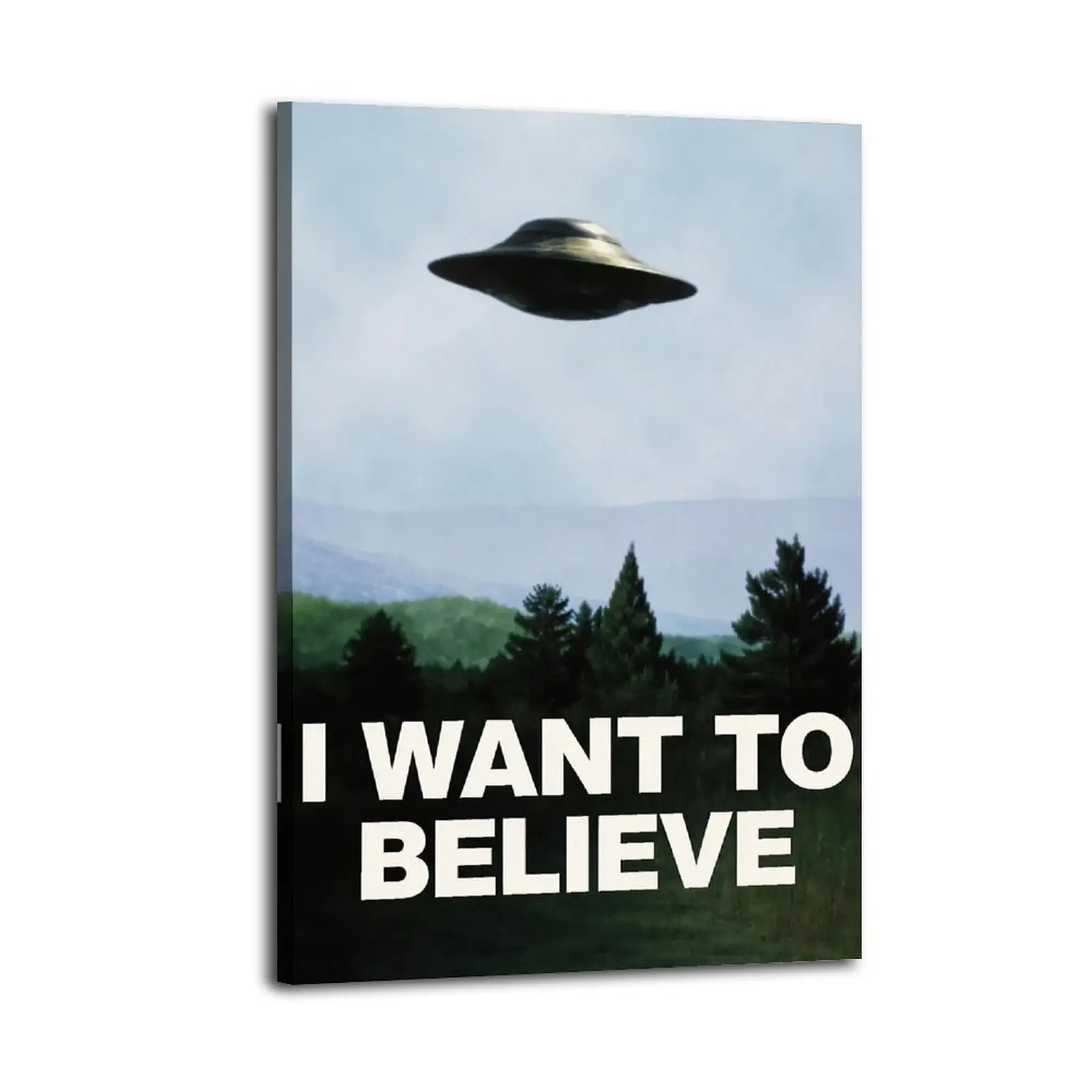 I Want to Believe HomeDecor WallArt LivingRoom Canvas for Bedroom Decor Canvas Poster Aesthetic Office Bathroom Painting Picture Print Modern Family
