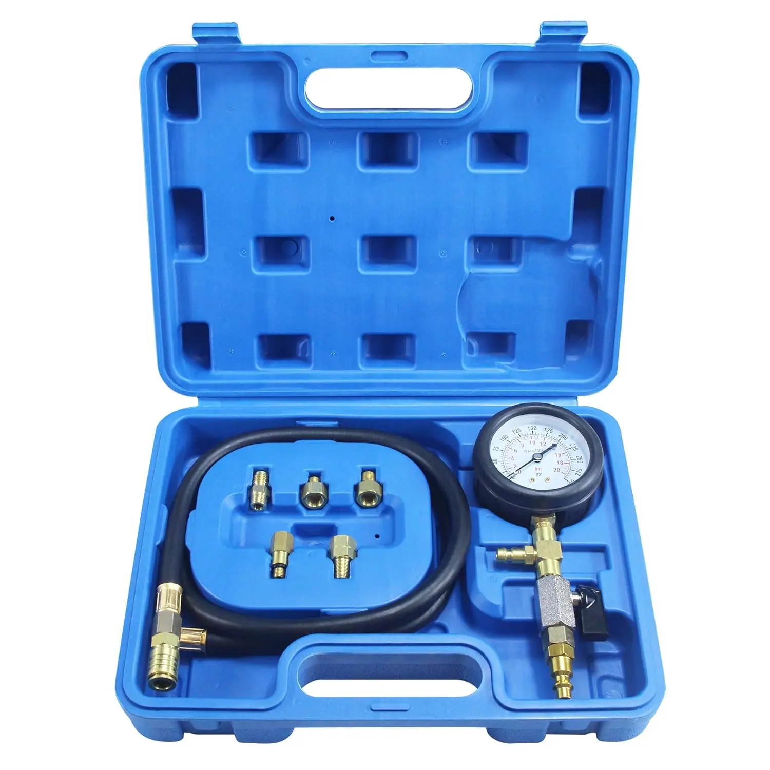 General Automotive Air Shock Absorber Test Tool Air Suspension Leakage Tester Car Air Shock Absorber Pressure Leak Inspection Gauge Compatible with Audi VW Benz BMW Porsche Land Rover Etc
