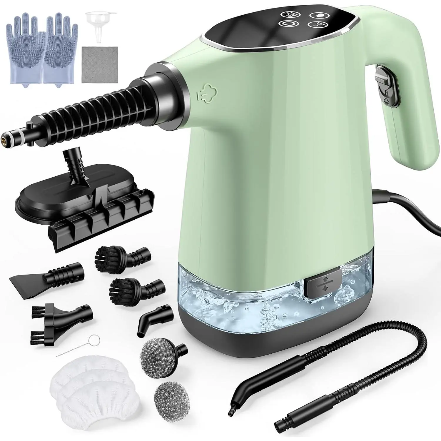 Compact Multi-Use Handheld Steam Cleaner, Portable Pressurized Steamer with 18 Accessories, 12s Fast Heating for Home, Car Detailing, Indoor Recreation