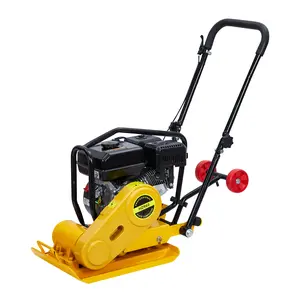 22.1X15.9" Plate Compactor, 7HP 212CC Gas Engine, 5600 VPM, 4200Lbs Force Vibratory Compaction for Landscaping, Professional Ground Compactors for Soil Gravel Asphalt Compaction