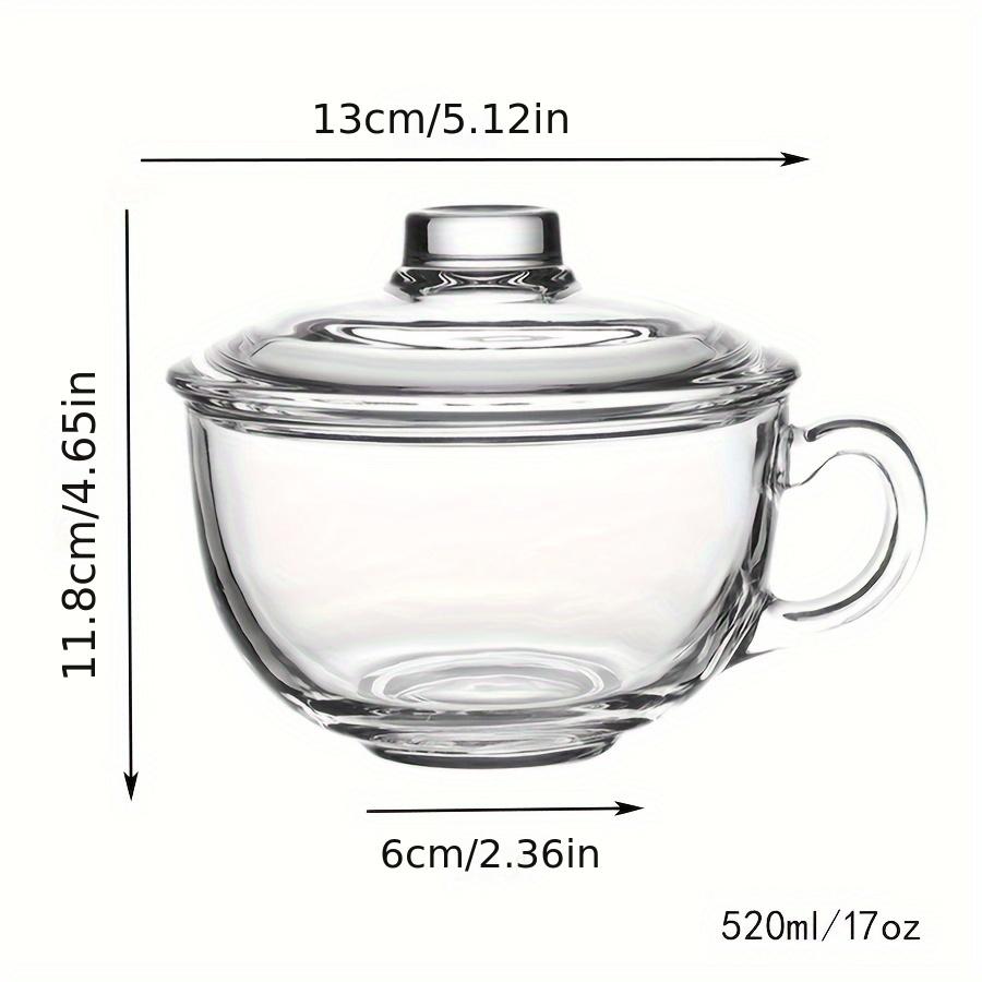 Clear Glass Breakfast Cup with Handle, Large Oatmeal Bowl, Yogurt Parfait Mug, Fruit Salad Bowl, Milk Tea Cup, Food-Safe Glassware for Home & Cafe, Lightweight & Durable Clear Glass Breakfast Cup with Handle, Large Oatmeal Bowl, Yogurt Parfait Mug, Fruit Salad Bowl, Milk Tea Cup, Food-Safe Glassware for Home & Cafe, Lightweight & Durable