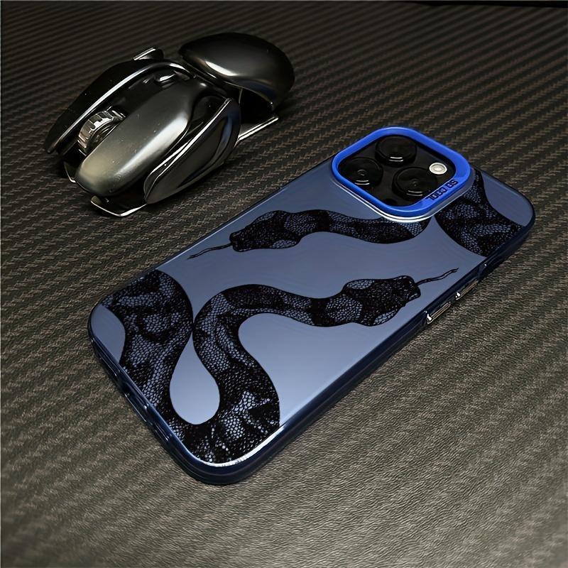 Case for iPhone 16 Pro Max 15 Plus 14 13 12 11 XS XR E snake Style Anti-Scratch Military-Grade Drop Protection slim Cover