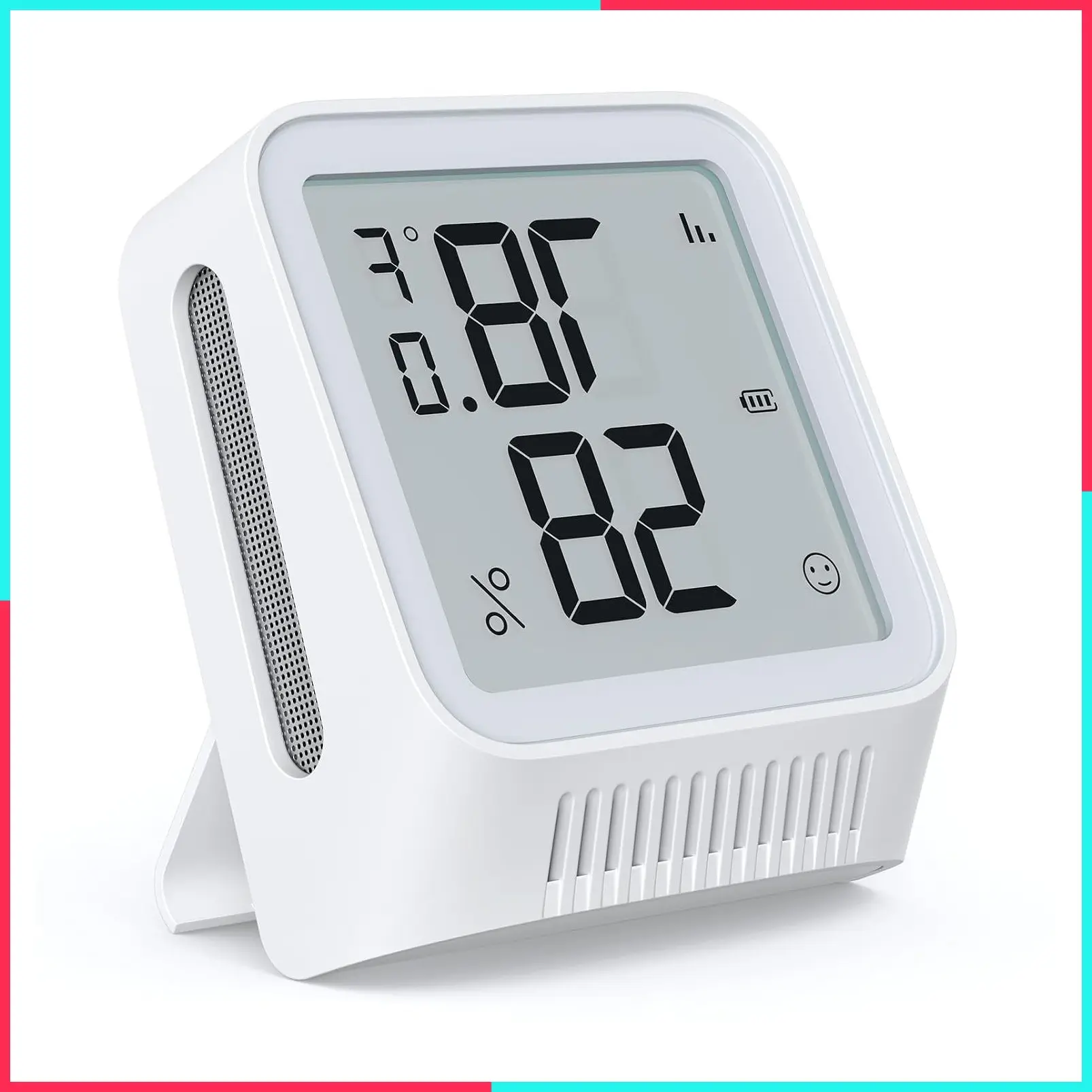 Wi-Fi Thermometer Hygrometer with Clear LCD Display for Real-Time Indoor Temperature and Humidity, Base Station Not Included
