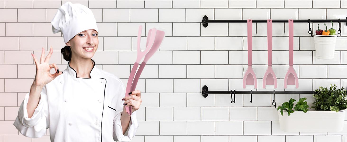 Silicone Egg Flipper Spatula Tongs (Set of 1) – Non-Stick 2-in-1 Grip & Flip Kitchen Tongs for Pancakes, Fish, Eggs, and More – Heat Resistant Cooking Tool