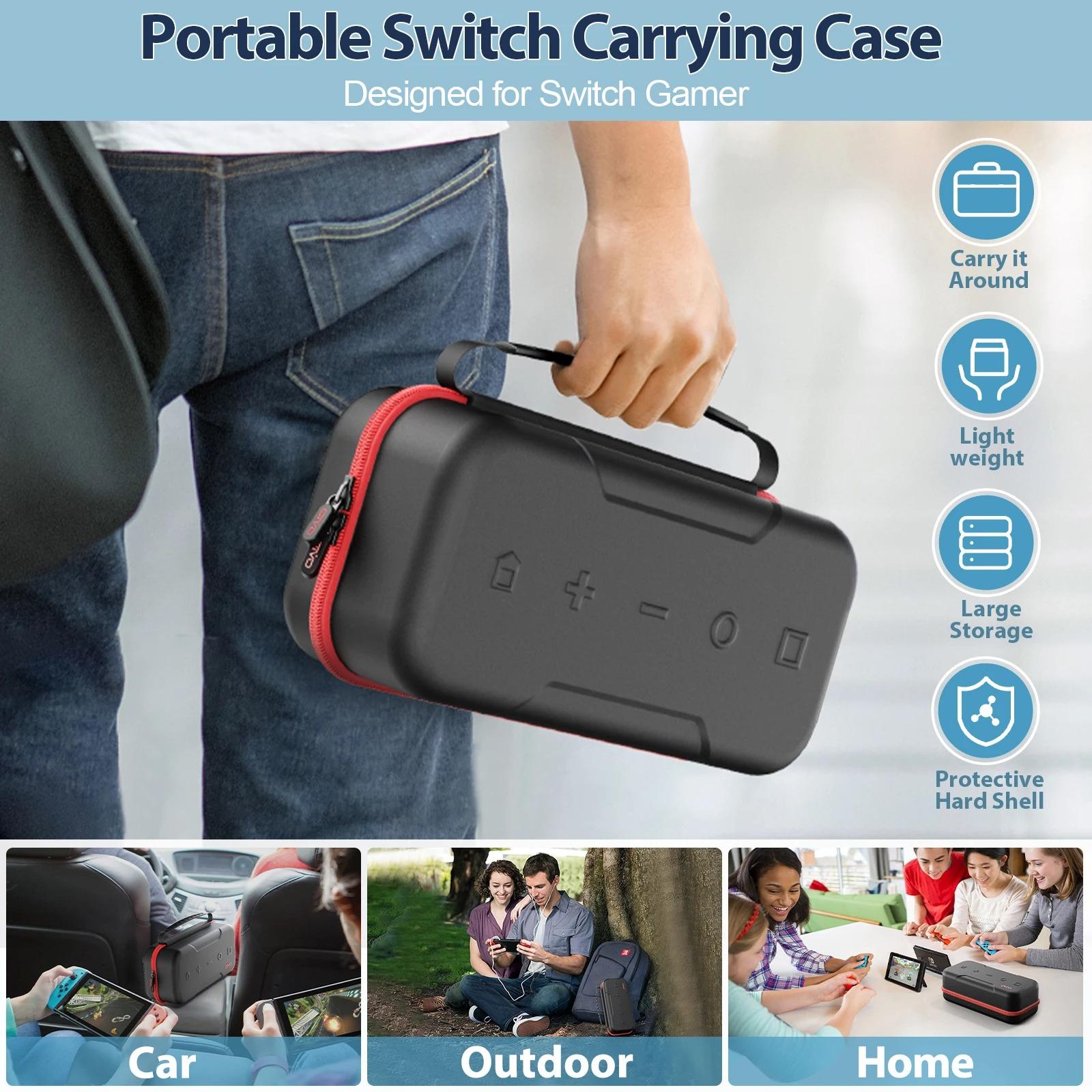 2026 Large Storage Bag for Switch Portable Carrying Protective Case Anti-Scratch Waterproof Travel Bag for N-Switch OLED