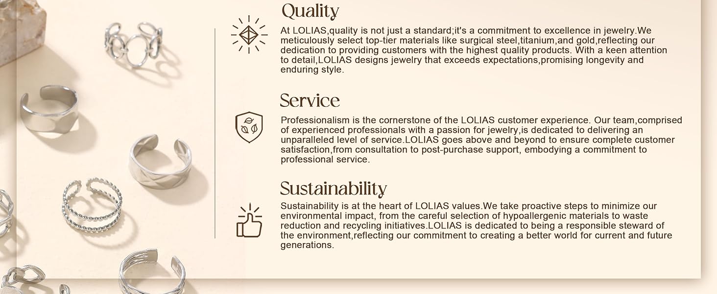 LOLIAS 16Pcs Stainless Steel Rings for Women Chunky Silver Rings Non Tarnish Stackable Ring Open Adjustable Thumb Finger Statement Rings Set