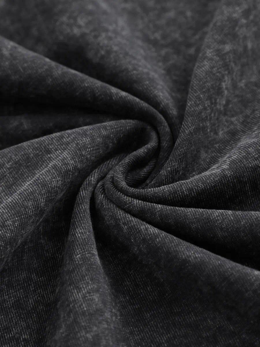 Anti Social Social Club Men's Rose Graphic Vintage Washed Heavy Cotton T-Shirt Retro Double-Sided Water Wash Top - Casual, Womenswear