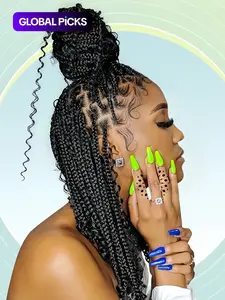 16 Inch Black Long Wavy Braided Lace Wigs for Women, Gorgeous Fluffy Wigs with Baby Hair Bangs, Synthetic Braided Full Lace Wigs for Party, Daily Use,  Wigs That Look Like Real Hair