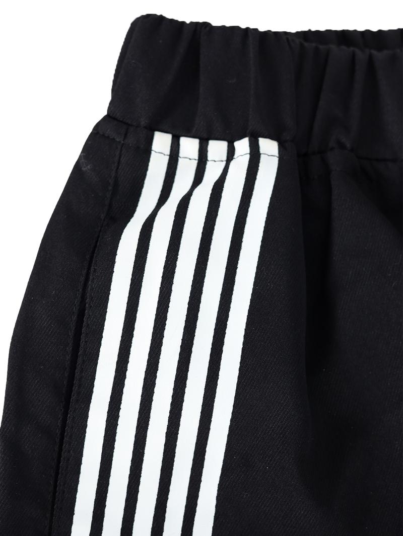 Teen Boys Comfortable Striped Shorts Loose Fit Easy Care School Daily Casual Bottoms Ideal for School and Daily Wear