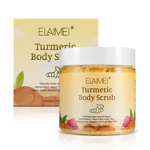 Elaimei Turmeric Exfoliating Scrub, Natural Skin Care, Gentle Exfoliation, Brightening & Moisturizing, Ideal for All Skin Types