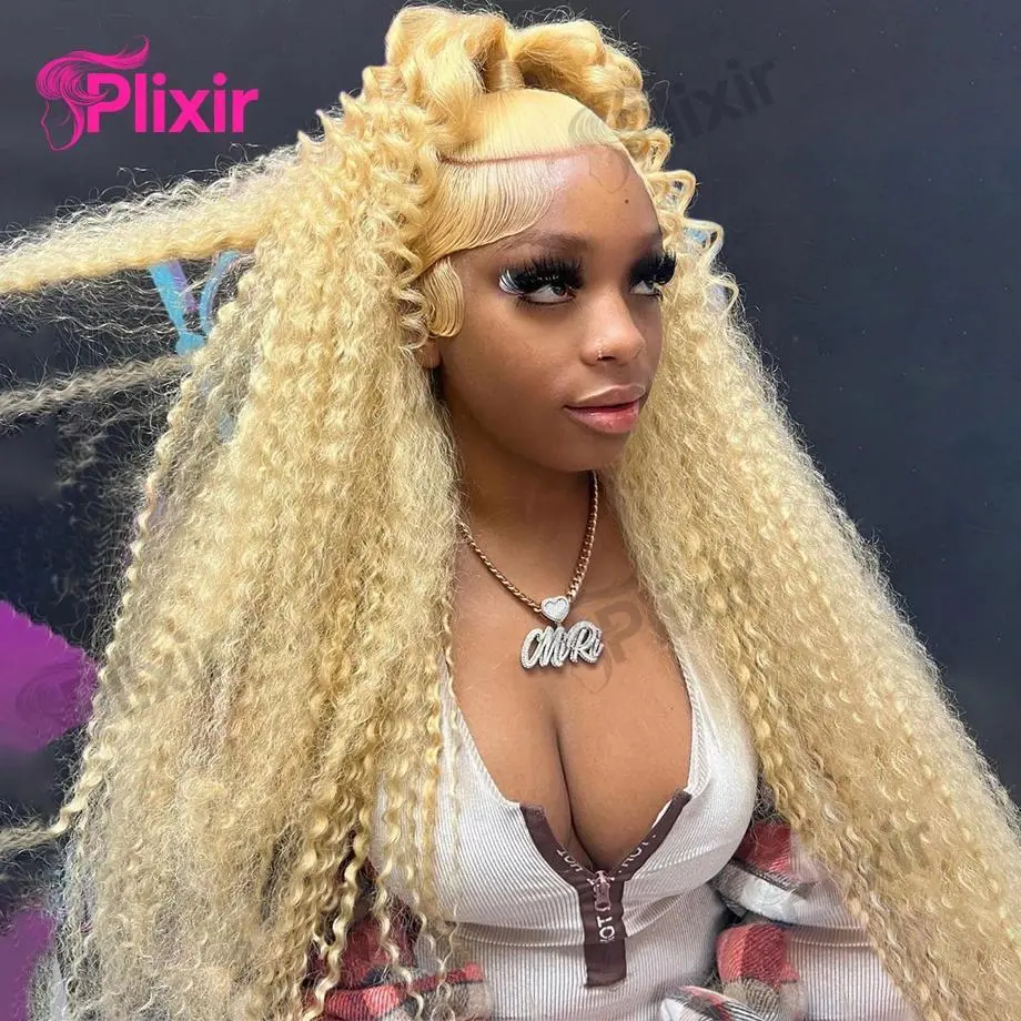 613 Human Hair Wig 13x6 Hd Lace Frontal Wig 30 Inch Water Wave Deep Wave Curly Human Hair Wigs 13x4 Honey Blonde Lace Front Wig