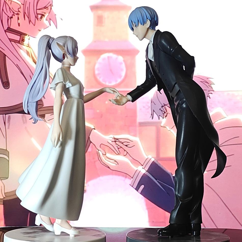 18-20cm Frieren: Beyond Journey's End Anime Figure Frieren Himmel Proposal Dance Action Figure PVC Ornaments Toy Brithday Gifts