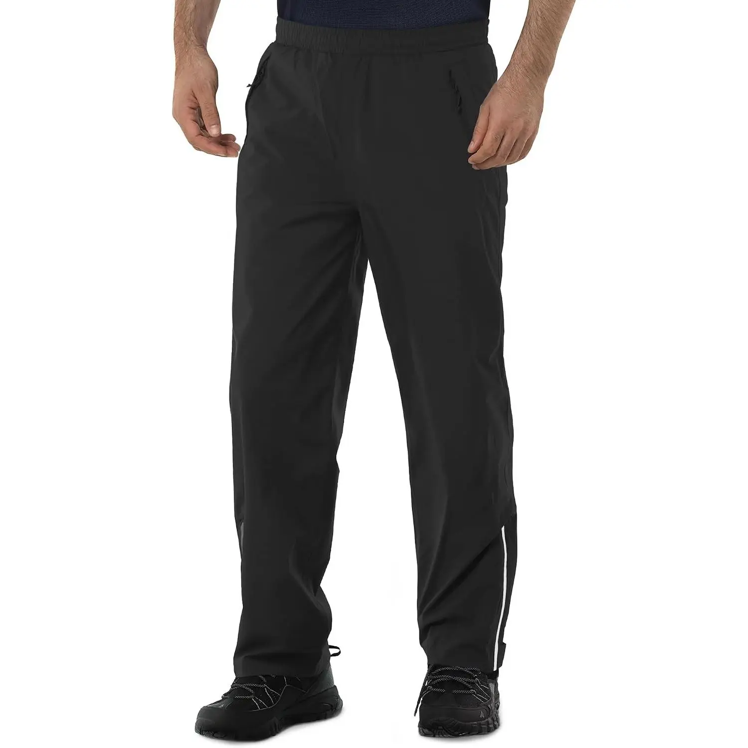 33,000ft Men's Rain Pants Waterproof, Windproof Lightweight Outdoor Rain Over Pants for Fishing Golf Work Hiking