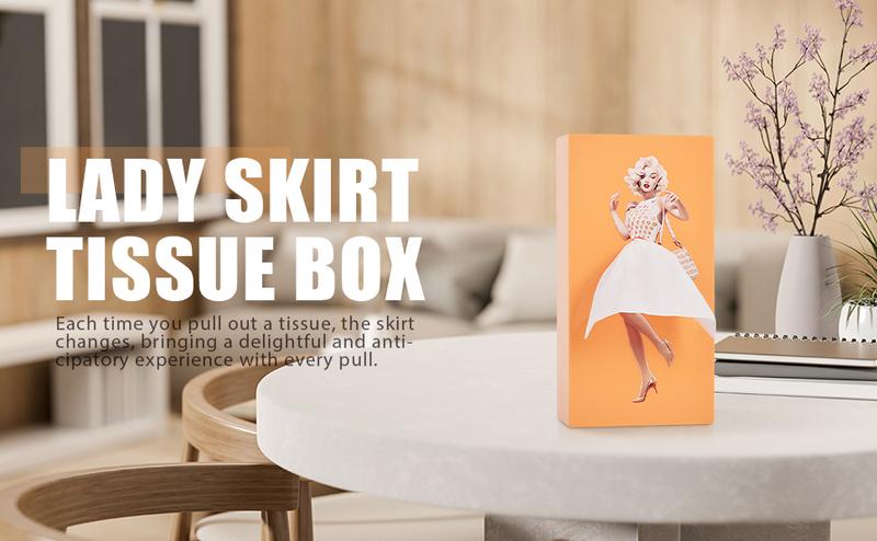 Funny Skirt Tissue Box Cover Vintage Classy Cute Lady Skirt Tissue Box Holder Rectangular Creative Unique Decorative Tissue Box Cover for House Bathroom Living Room Bedroom & Office Orange Funny Skirt Tissue Box Cover Vintage Classy Cute Lady Skirt Tissue Box Holder Rectangular Creative Unique Decorative Tissue Box Cover for House Bathroom Living Room Bedroom & Office Orange