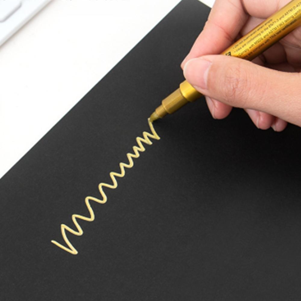 12pcs Water Based Low Odour Permanent Craftwork Pen, Durable Fine Point Tip Waterproof Marker Pen, Art Supplies For Student