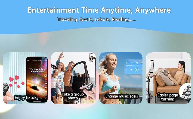 Tiktok Scrolling Ring with Finger Remote,Fingertip Wireless Bluetooth Remote Control,Scrolling Ring for iOS,Android(BLACK)