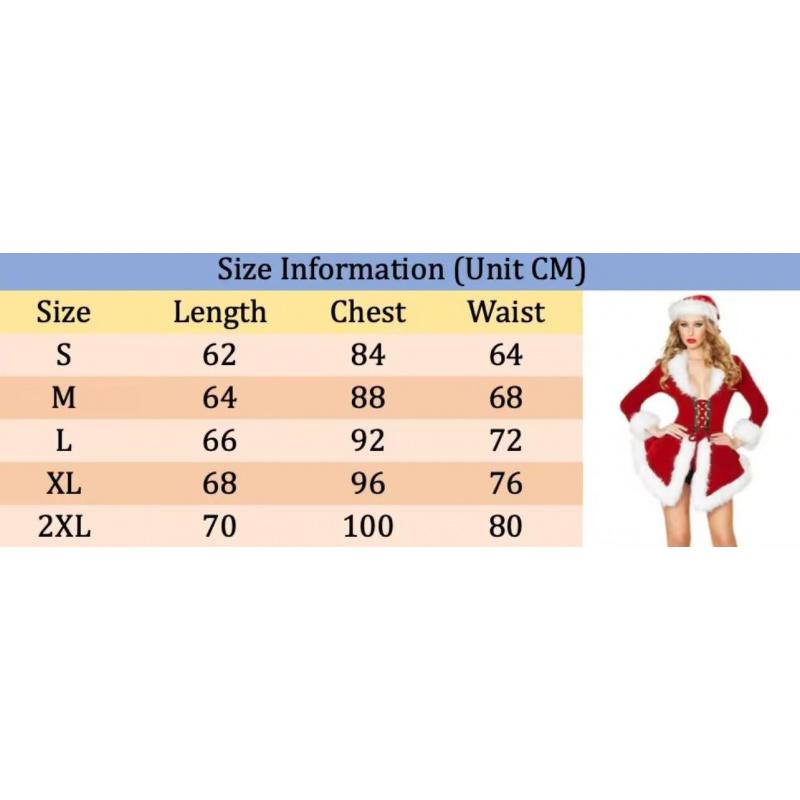 Women's Christmas Dress Ms. Santa Suit Cosplay Mrs Claus Costume Outfit Hat Dress Gloves Stockings Christmas Gift Cosplay Clothing