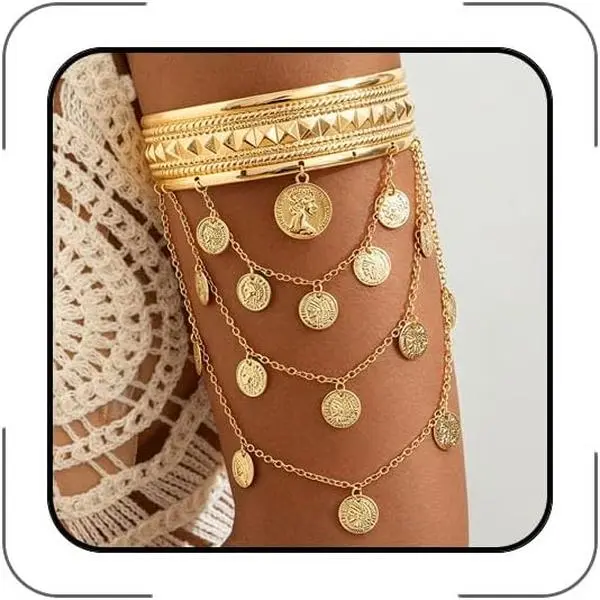 Arm Cuff  for Women  Pirate Arm Cuffs Bracelet Adjustable Minimalist Armband Upper Arms Cuff Bangle Bracelets Summer Pirate Outfits Accessories