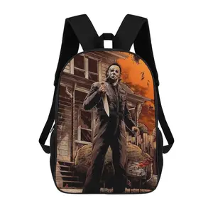 Michael Myers Halloween Backpack - Horror Movie Graphics, Large Capacity, Zipper Closure, Suitable for College, Travel, Daily Commuting