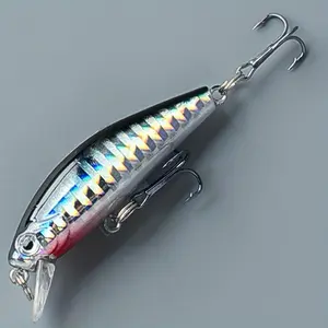 Vibrant Minnow Fishing Lure | 5.99cm/0.22Oz, Durable Abs, For Saltwater & Freshwater, Sharp Hooks, Mixed Color