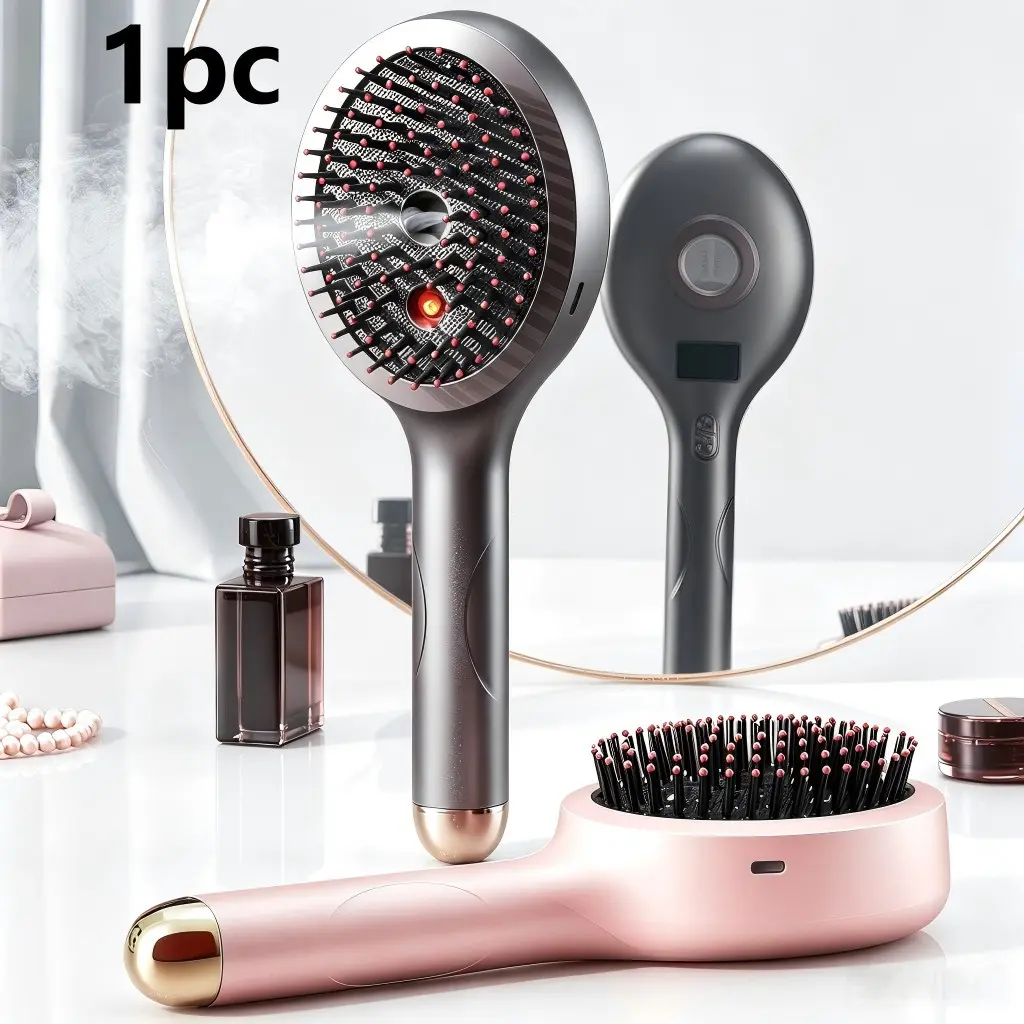 Electric Scalp Massager, 3-In-1 Hair Oil Applicator, Nano Mist, Waterproof, Portable, Lightweight, for Home & Travel, Scalp Scrubber, Head Massager, Beauty Massagers