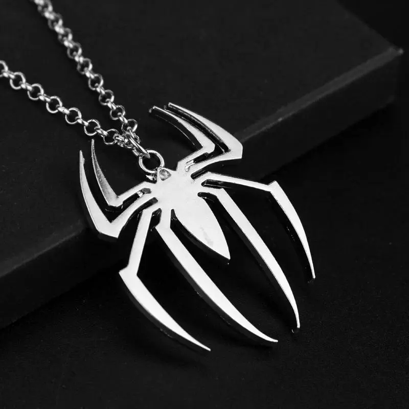 Spider Punk Pendants Chain Mens Necklaces Silver Color Neck Chain Gothic Couple Streetwear Gifts
