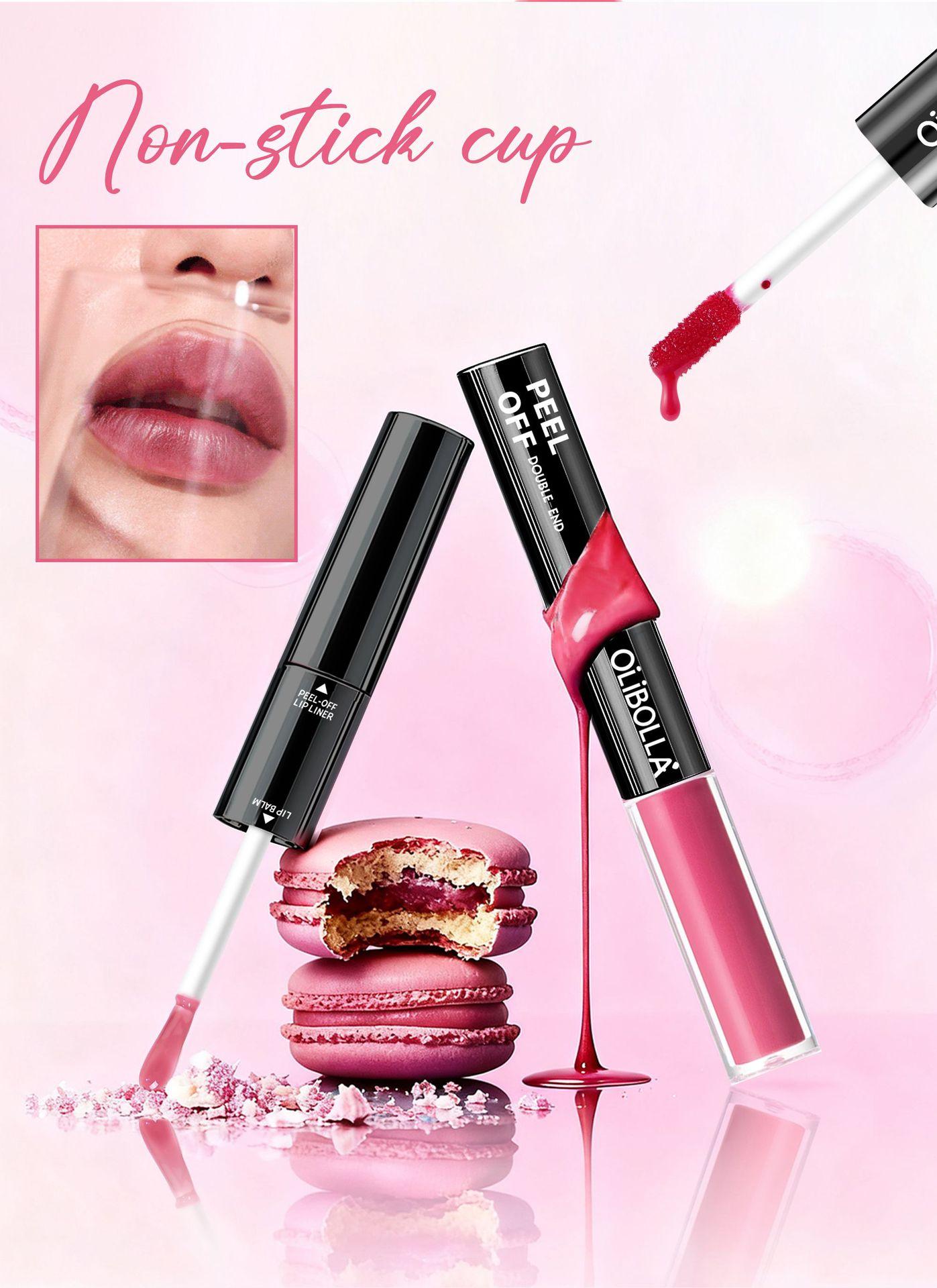 GET THE JUICY GLASS LIPS![OLIBOLLA Official] 2-in-1 Peel Off Lip Liner Stain & Plumping Oil Duo: Viral Peel & Reveal Lip Tattoo, Transfer-Proof & Hydrating Matte Long-Lasting Waterproof Lipstick