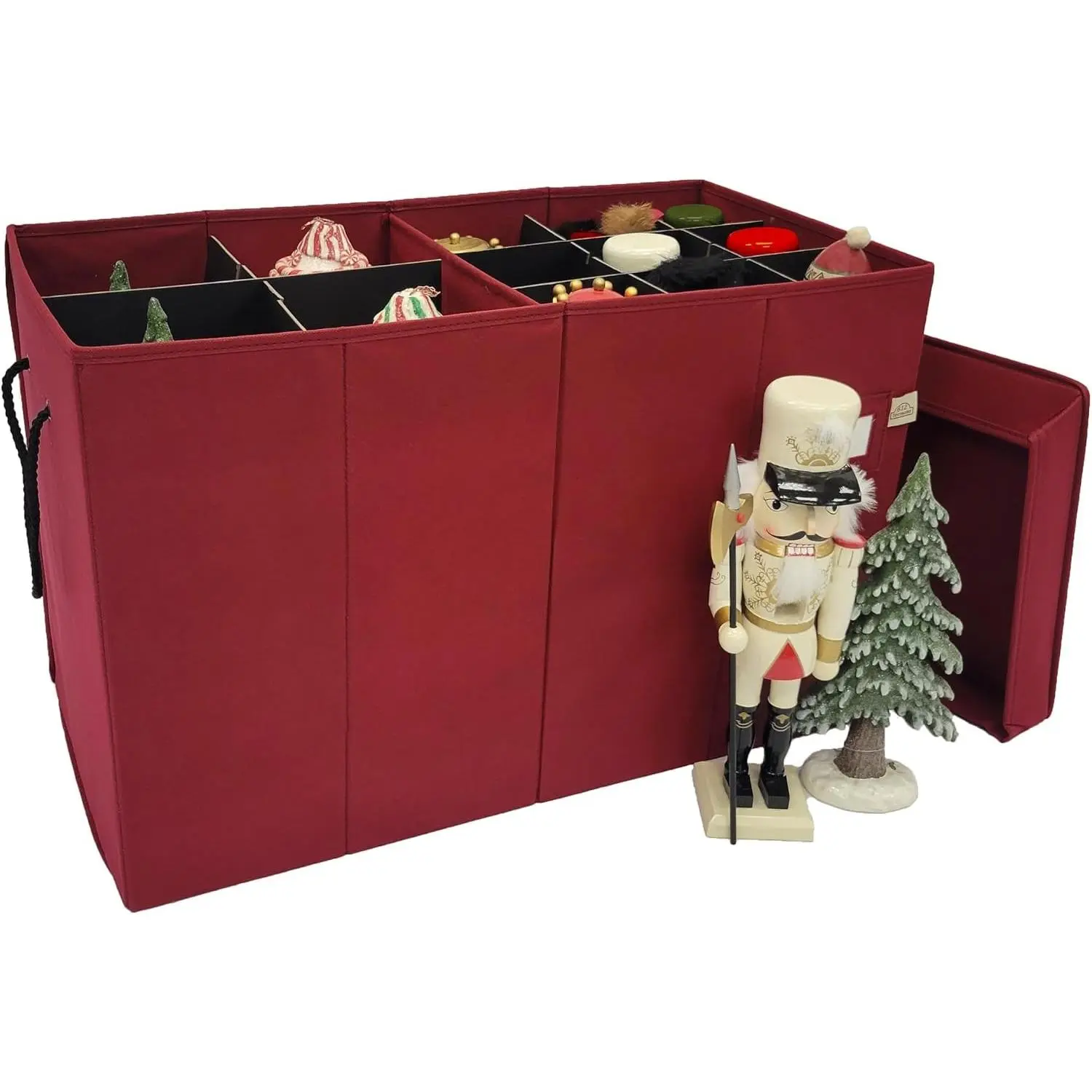 Tall Nutcracker and Figurine Storage Box, 17"H x 26"L x 13.5"D